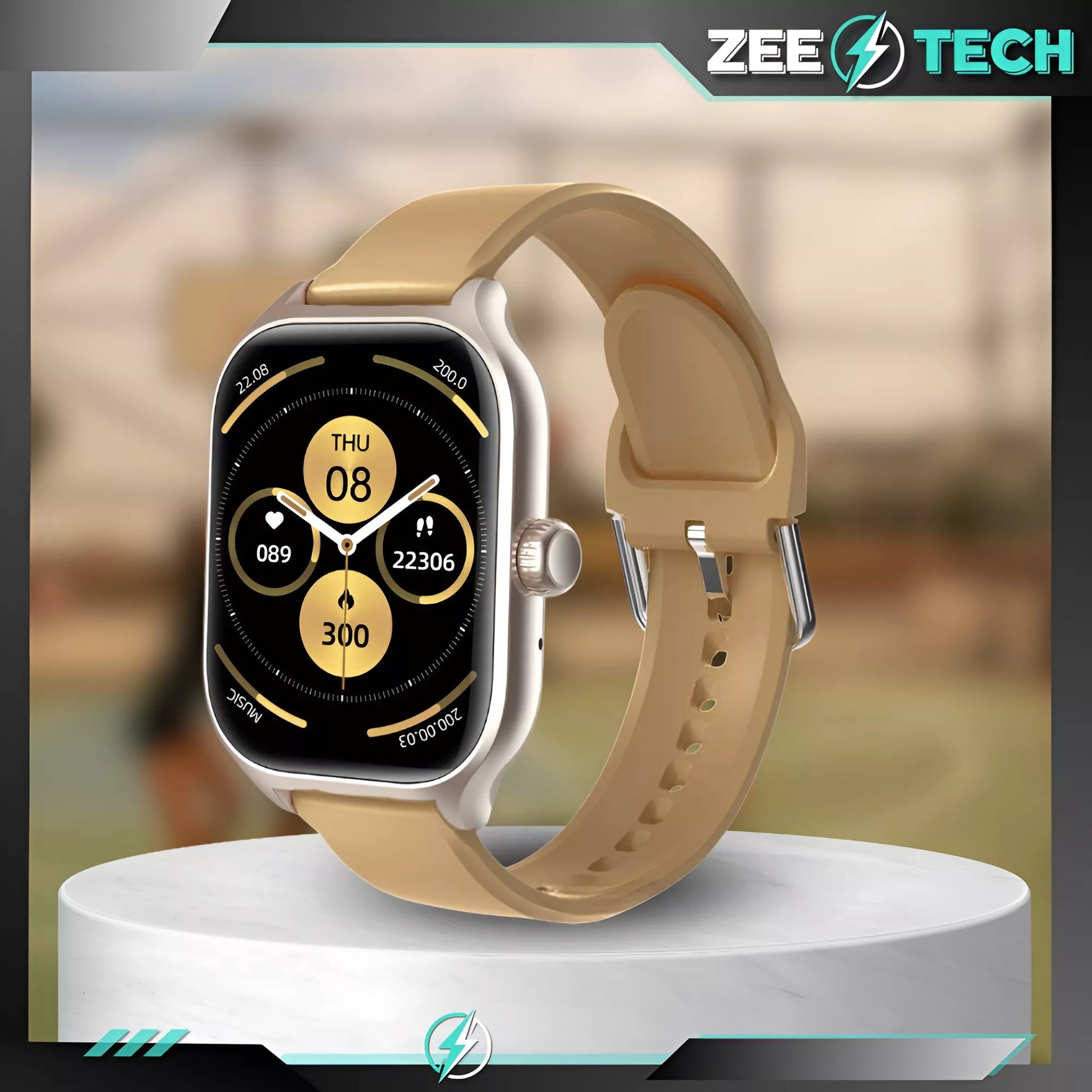 Išmanusis laikrodis ZeeTech Smart Watch – Vyriškas ir moteriškas, lietuviška sąsaja, skambučiai, širdies ritmo ir kraujospūdžio matavimas