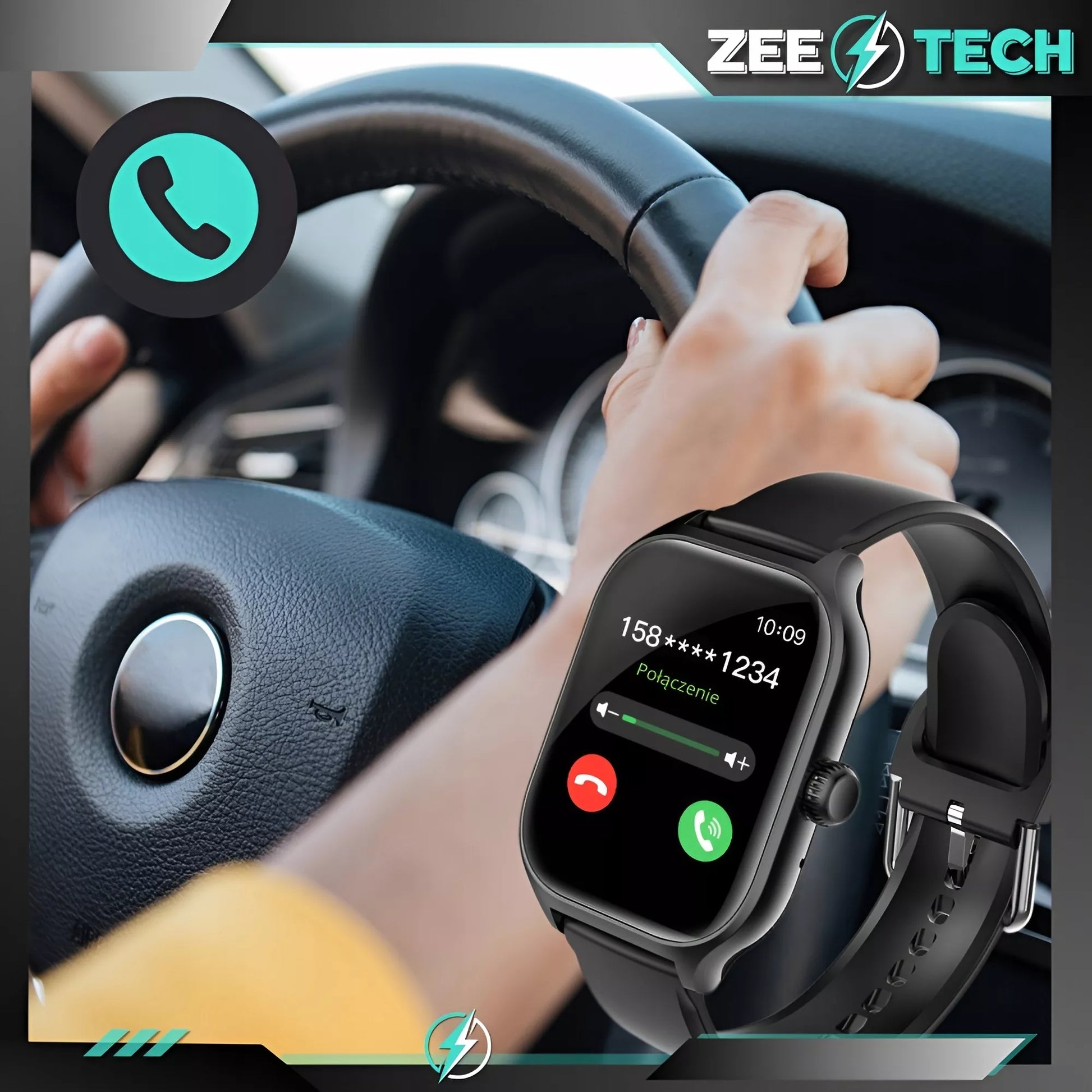 Išmanusis laikrodis ZeeTech Smart Watch – Vyriškas ir moteriškas, lietuviška sąsaja, skambučiai, širdies ritmo ir kraujospūdžio matavimas