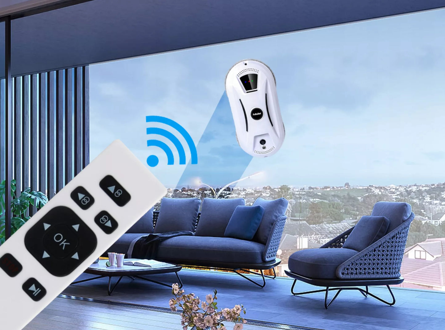 Išmanusis langų, veidrodžių ir stiklo valymo robotas Chovery CHV BI CL1