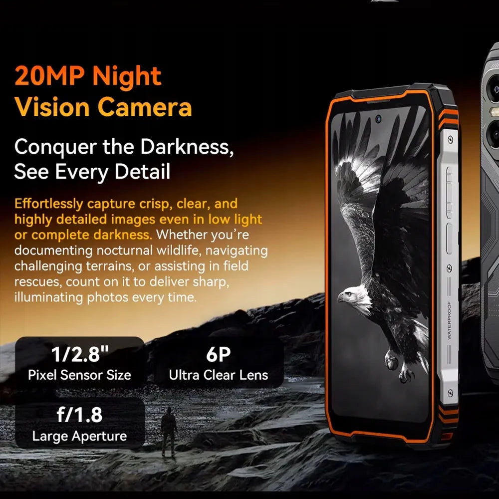 Išmanusis telefonas BLACKVIEW XPLORE 1, 12/256 GB, 20000 mAh, oranžinis