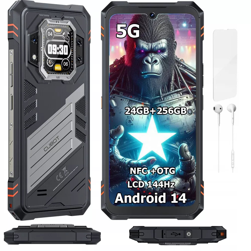 Išmanusis telefonas CUBOT KING KONG STAR 2 24/256GB DUAL 5G, atsparus smūgiams, IP69K, MILITARY
