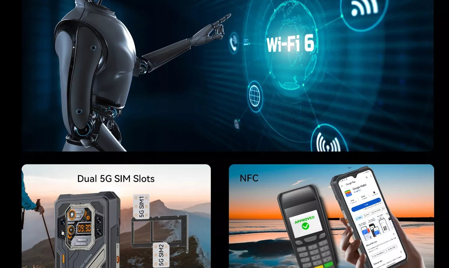 Išmanusis telefonas CUBOT KING KONG X 32/512GB NFC DUAL 5G atsparus IP69K MILITARY