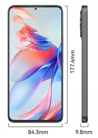 Išmanusis telefonas „Cubot Note 60“, Android 15, 16/128GB, NFC, Dual SIM, 4G, 7,2" ekranas, su dėklu