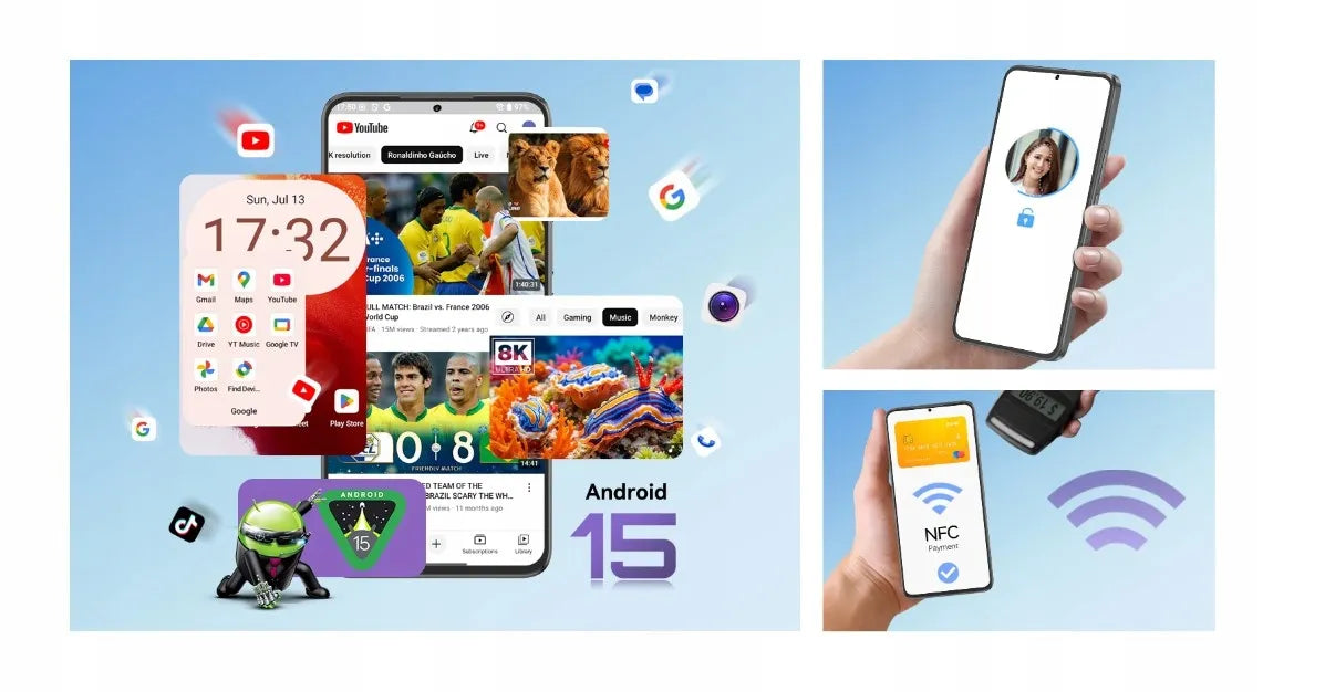 Išmanusis telefonas „Cubot Note 60“, Android 15, 16/128GB, NFC, Dual SIM, 4G, 7,2" ekranas, su dėklu