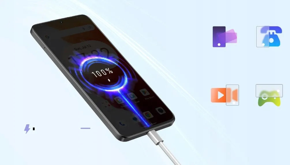 Išmanusis telefonas Cubot Note 60 Android 15 16/128GB NFC Dual SIM 4G 7,2" su dėklu