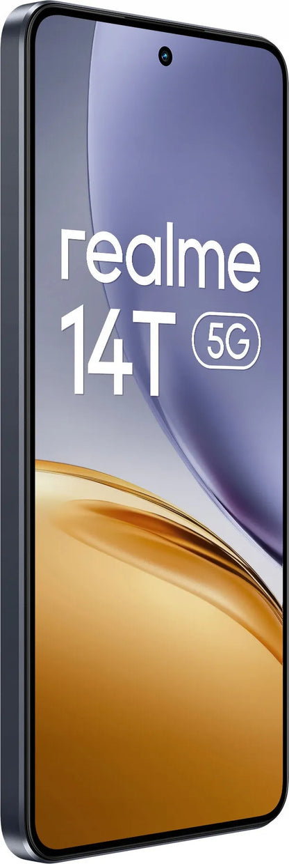 Išmanusis telefonas realme 14T 5G 8/256GB Dual SIM NFC AMOLED, juoda (Obsidian Black)