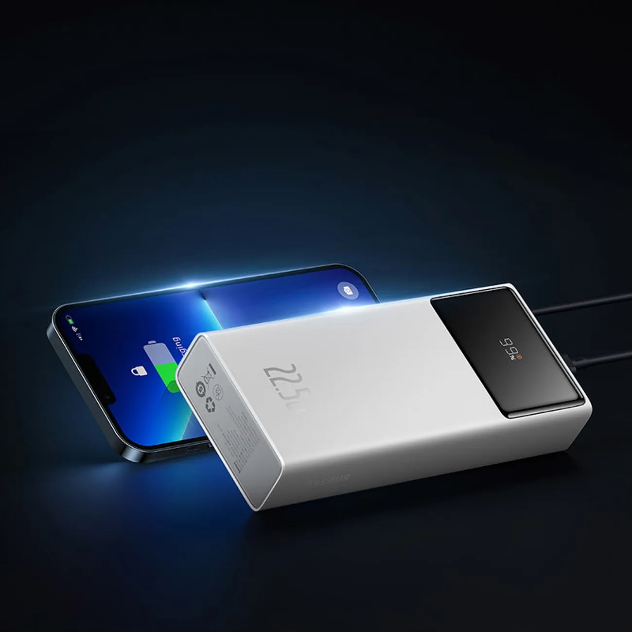Išorinė baterija BASEUS 20000 mAh greitas įkrovimas 22,5 W PD QC USB-C USB-A