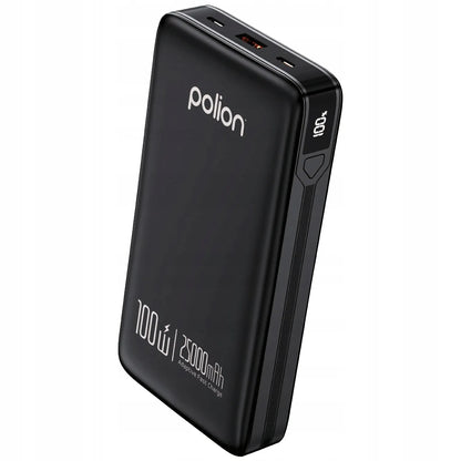Išorinė baterija Polion 25000mAh 100W greitas įkrovimas USB-C PD QC