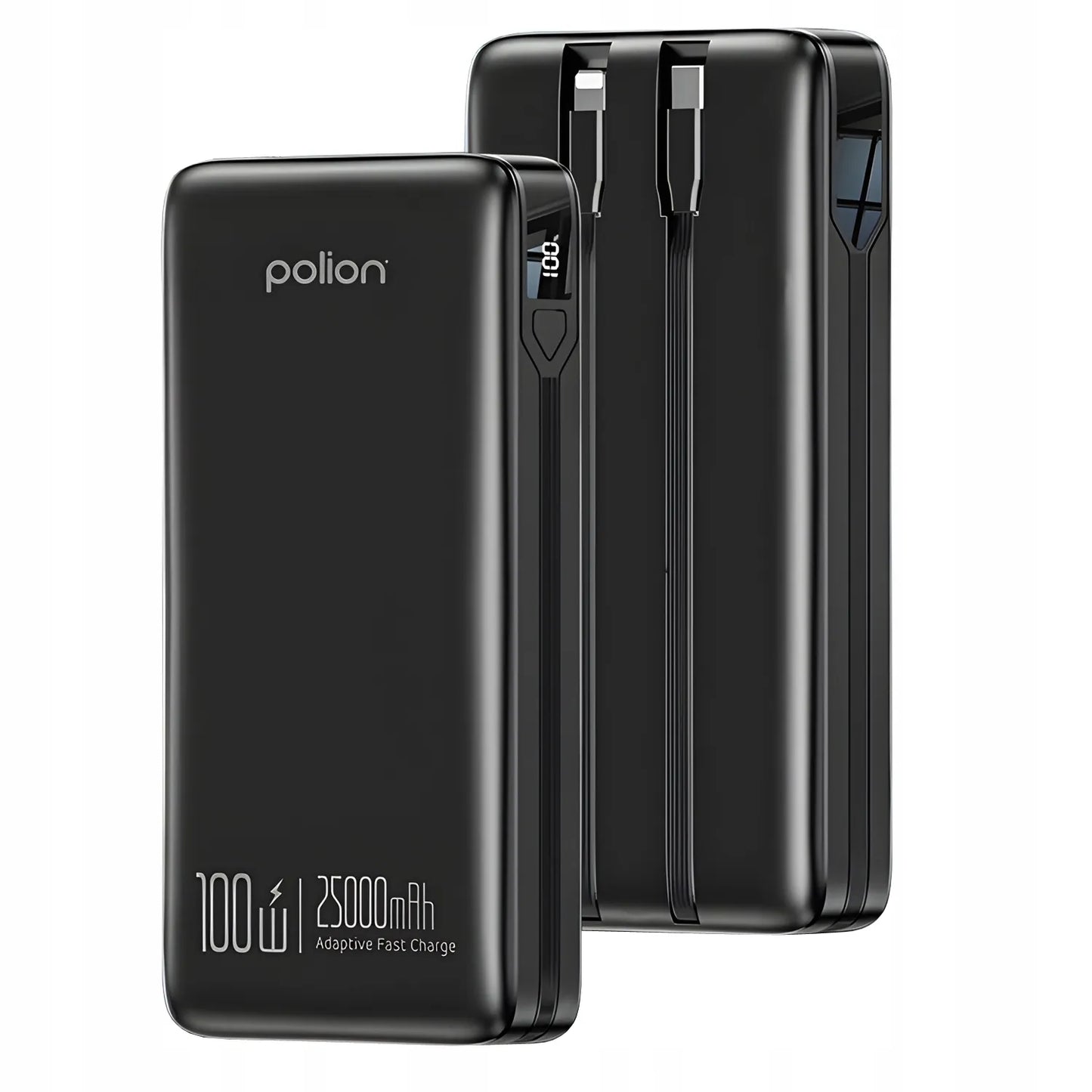 Išorinė baterija Polion 25000mAh 100W greitas įkrovimas USB-C PD QC