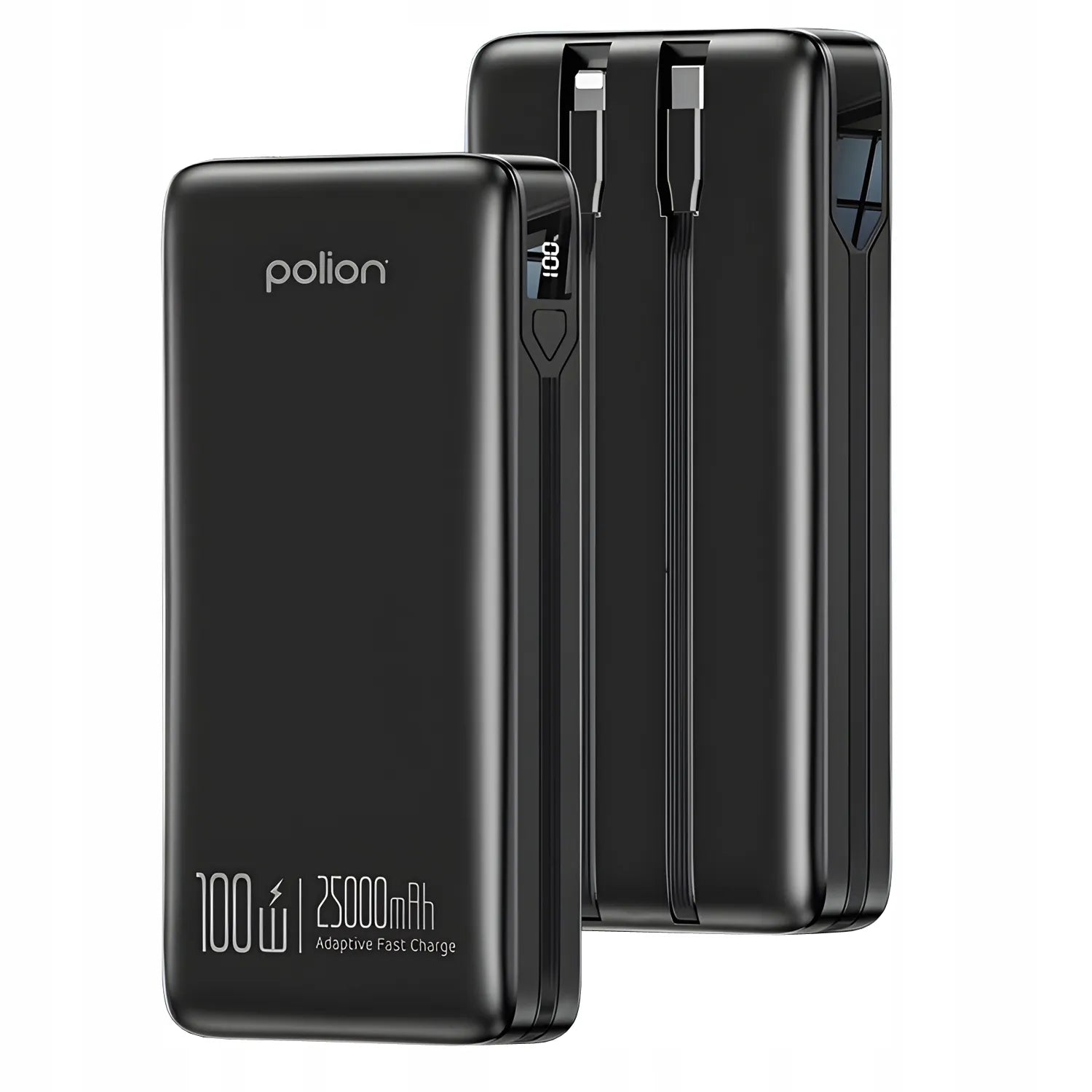 Išorinė baterija Polion 25000mAh 100W greitas įkrovimas USB-C PD QC