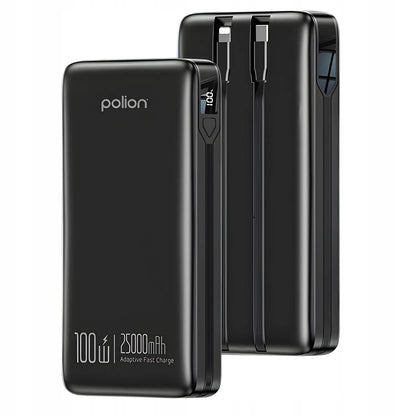 Išorinė baterija Polion 25000mAh 100W greitas įkrovimas USB-C PD QC