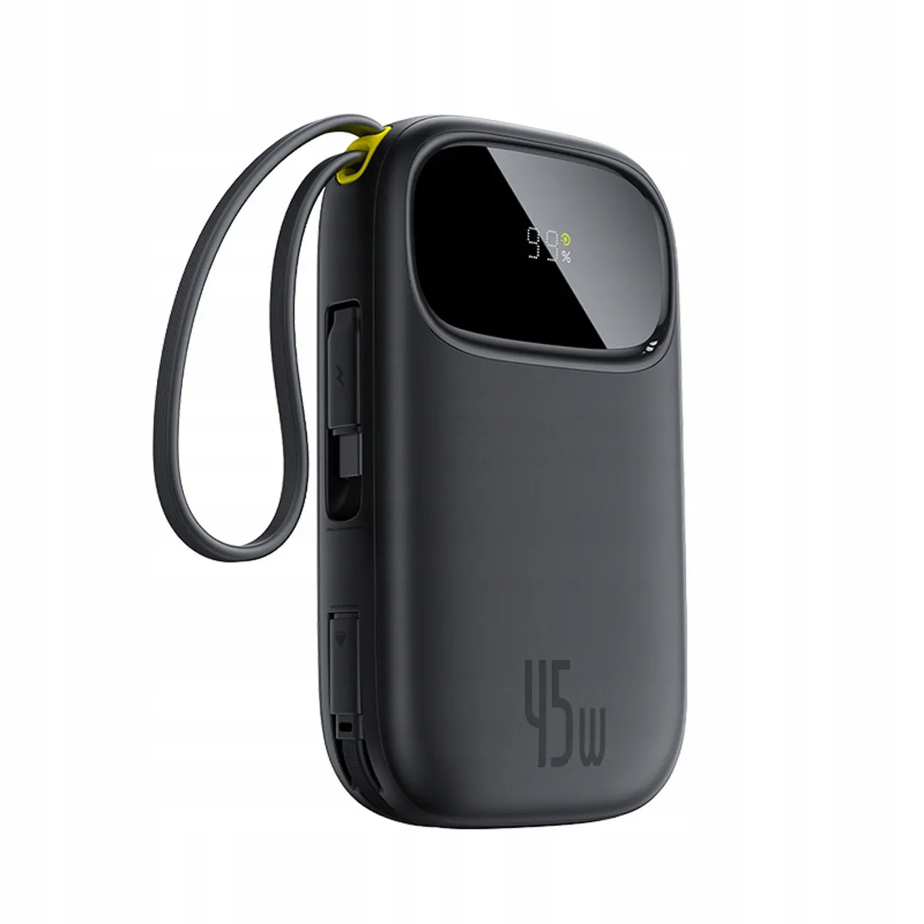 Išorinė baterija (powerbank) BASEUS 10000mAh, greitas įkrovimas 45W, integruoti USB-C ir Lightning laidai