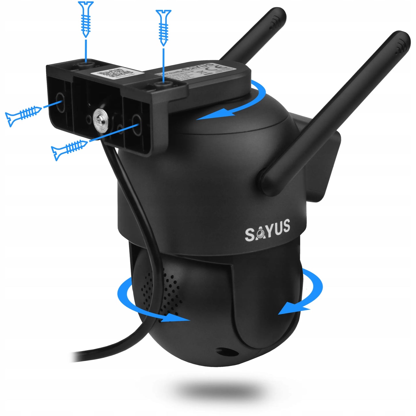 Išorinė kamera 2x8MPx sukamoji dviguba 5x priartinimas ULTRA HD detekcija IP WIFI