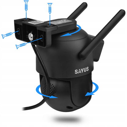 Išorinė kamera 2x8MPx sukamoji dviguba 5x priartinimas ULTRA HD detekcija IP WIFI