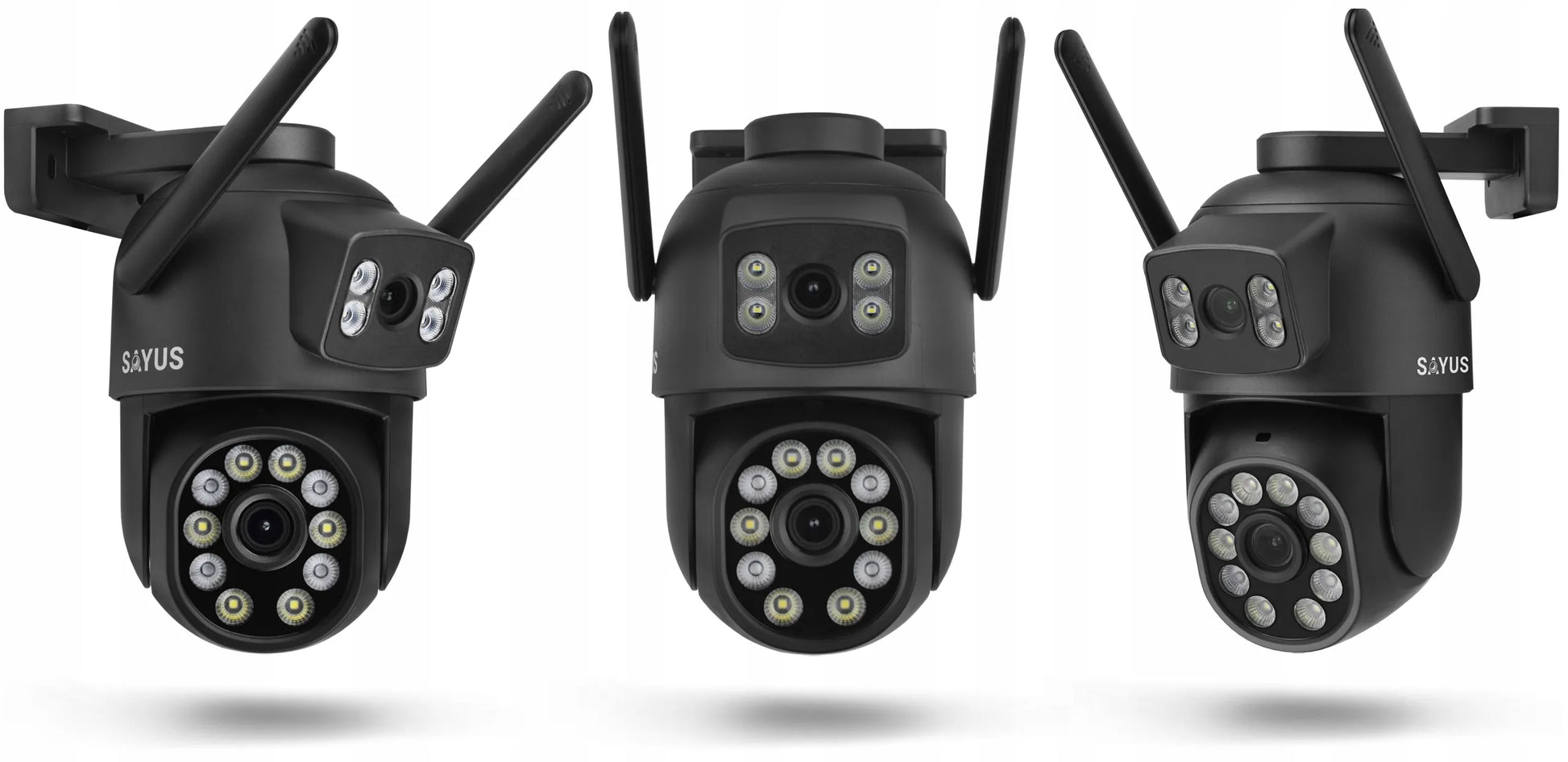 Išorinė kamera 2x8MPx sukamoji dviguba 5x priartinimas ULTRA HD detekcija IP WIFI