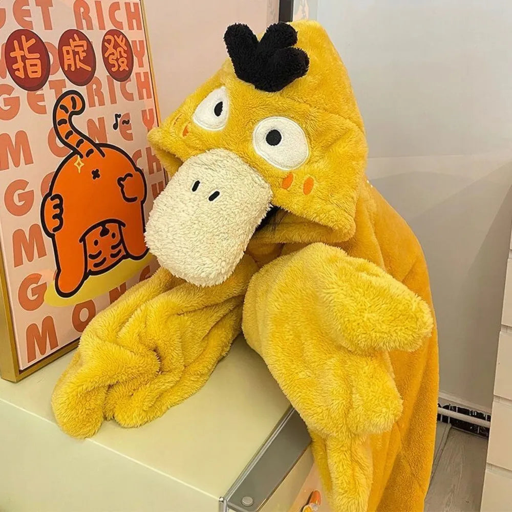 Itin minkštas „Pokémon“ Psyduck chalatas „Lazy Robe“, 100 cm