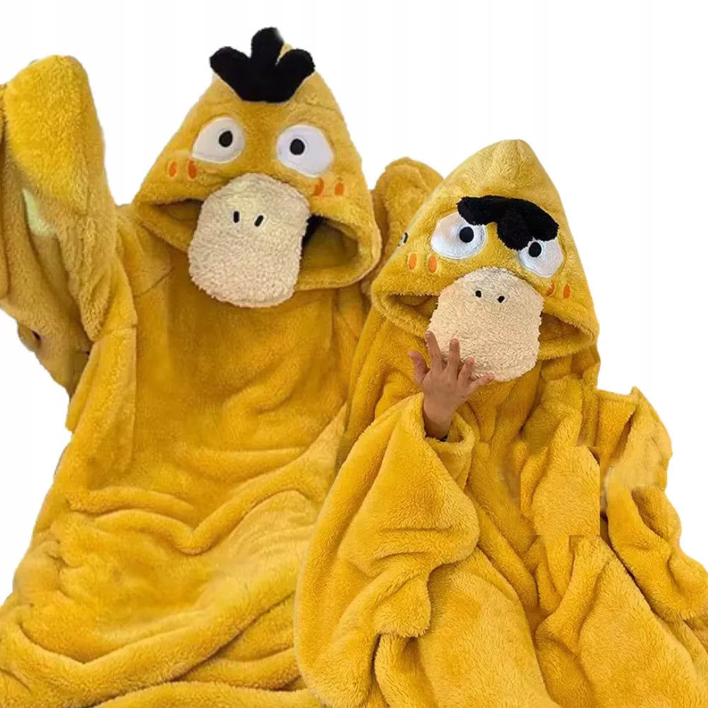 Itin minkštas „Pokémon“ Psyduck chalatas „Lazy Robe“, 100 cm
