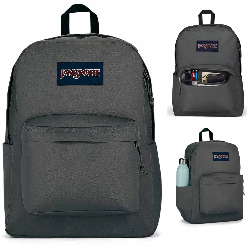 JanSport mokyklinė kuprinė, pilka