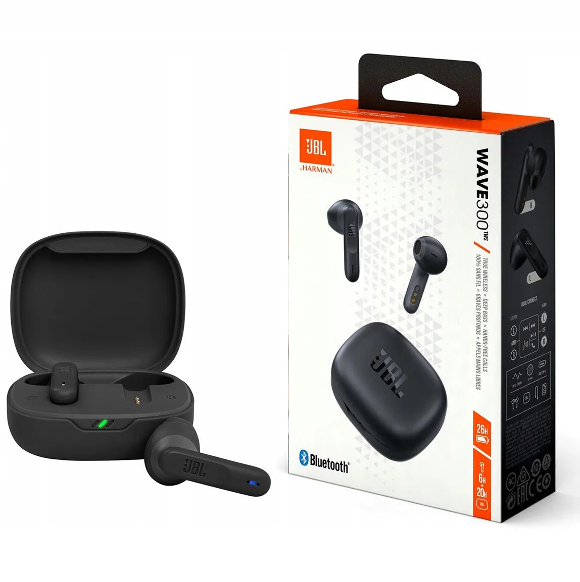 JBL belaidės į ausis įstatomos ausinės, BT 5.2, juodos