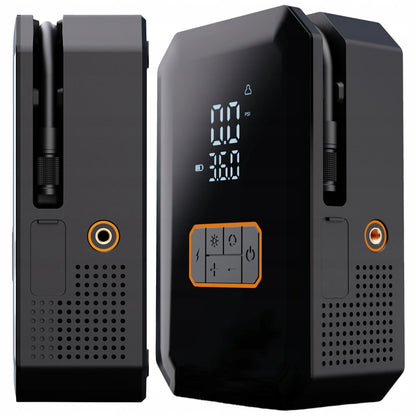 JUMP STARTER BOOSTER 16000 mAh ORO KOMPRESORIUS 150 PSI 10,3 BAR PROŽEKTORIUS POWERBANK