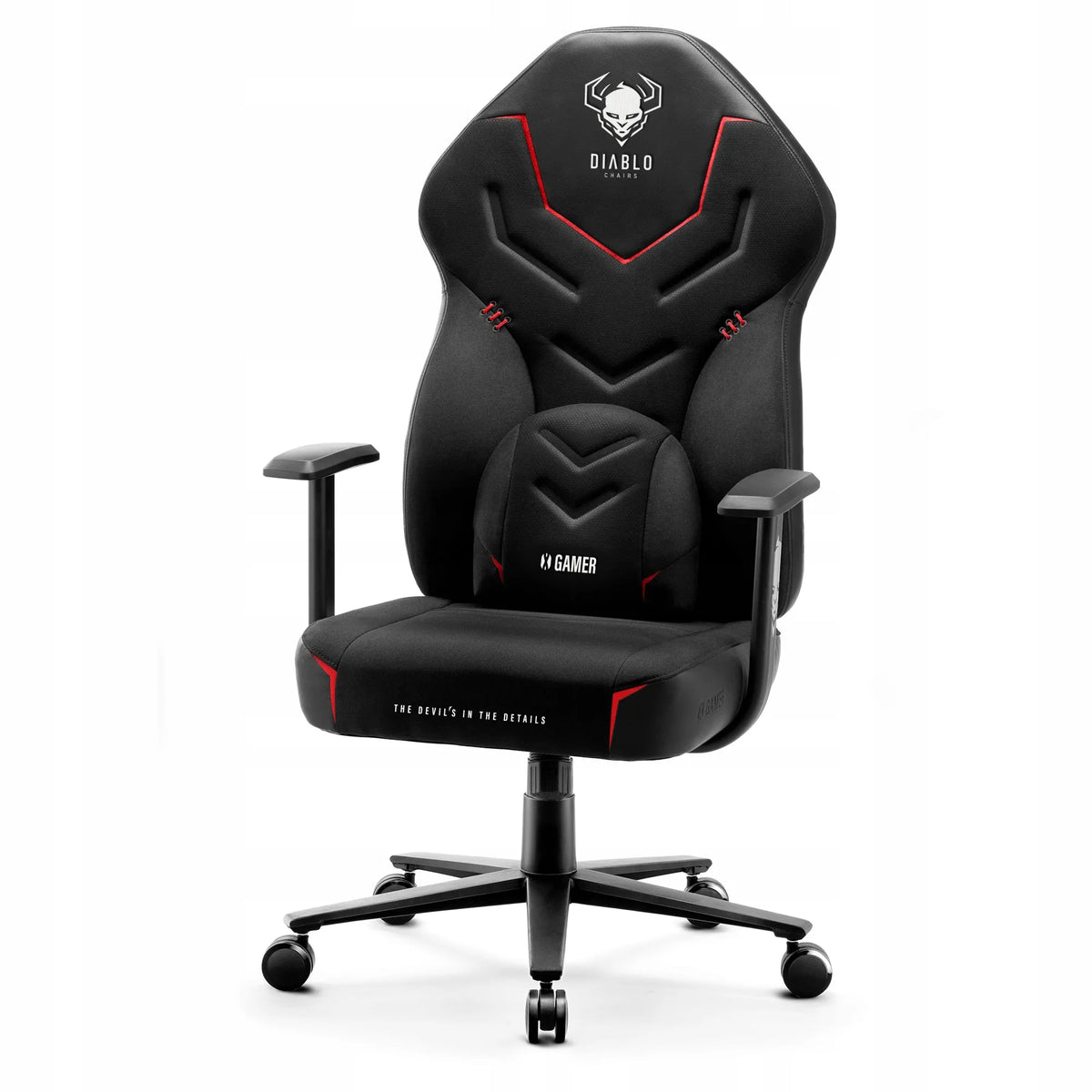 Juoda pasukama žaidimų kėdė DIABLO CHAIRS X-Gamer Normal Size „Dark Obsidian“