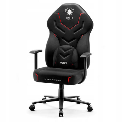 Juoda pasukama žaidimų kėdė DIABLO CHAIRS X-Gamer Normal Size „Dark Obsidian“