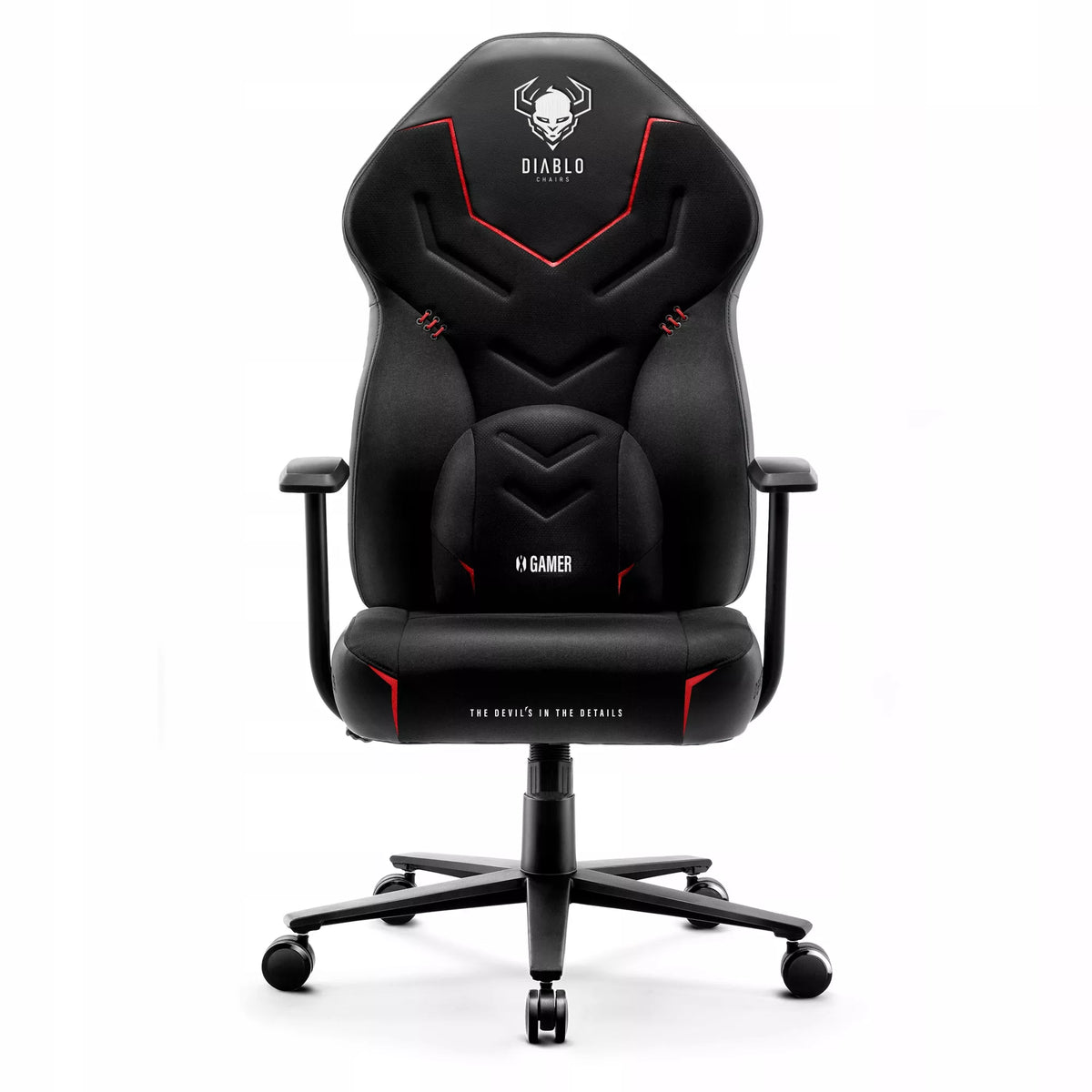 Juoda pasukama žaidimų kėdė DIABLO CHAIRS X-Gamer Normal Size „Dark Obsidian“
