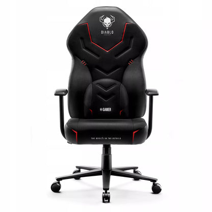 Juoda pasukama žaidimų kėdė DIABLO CHAIRS X-Gamer Normal Size „Dark Obsidian“