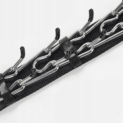 Juodas metalinis dygliuotas dresūros antkaklis šuniui, L/XL