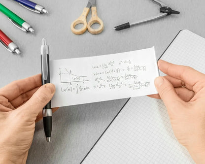Juodas rašiklis su ištraukiama užrašų juostele – dovana mokiniui ar studentui