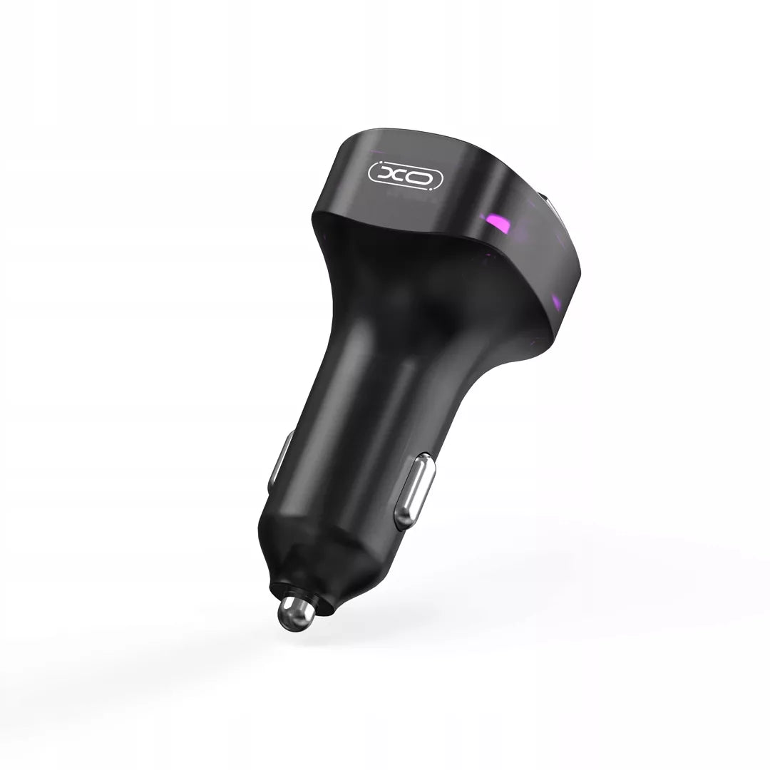 Juodas „XO“ FM transmiteris BCC12 „Bluetooth“, MP3, automobilinis įkroviklis 3,1 A