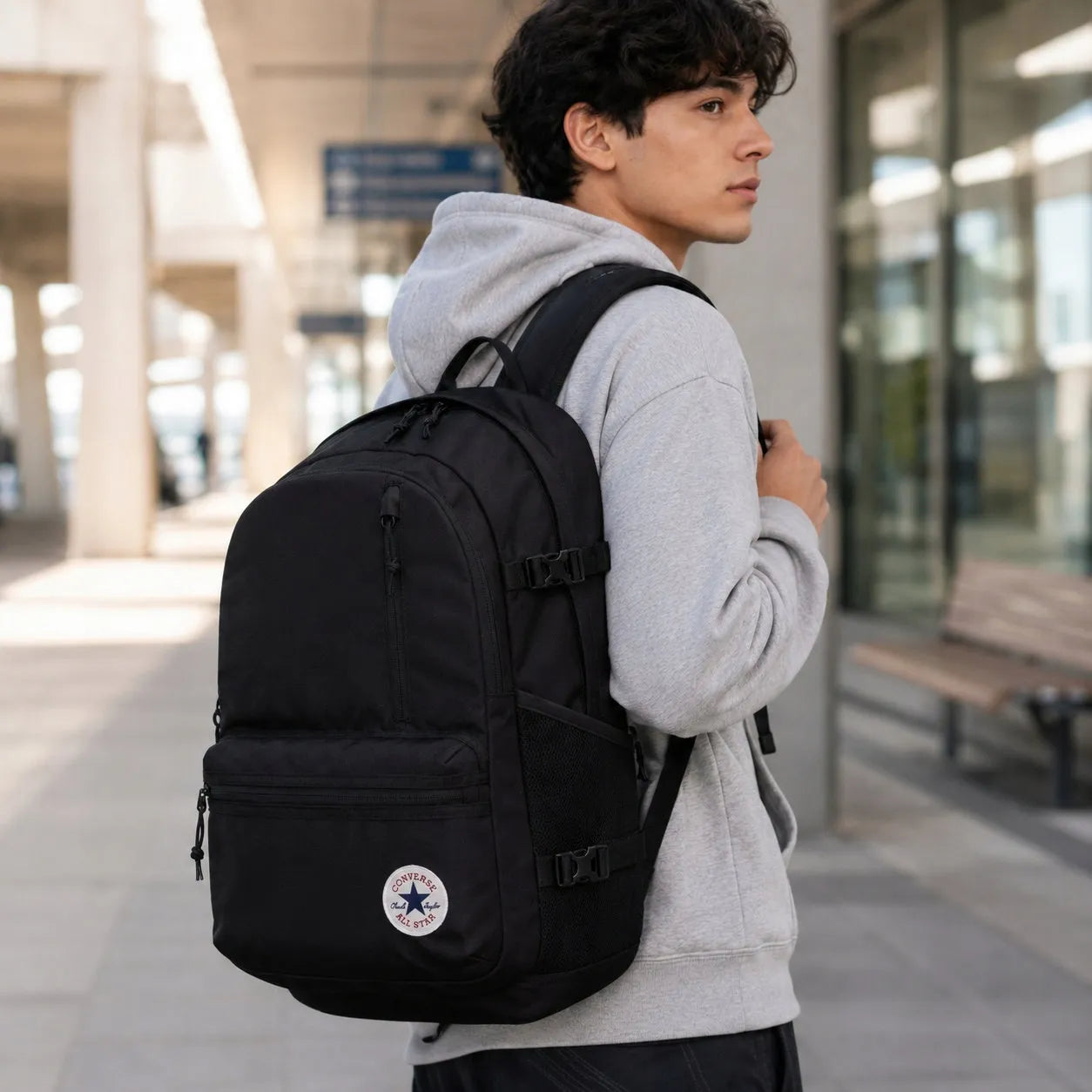 Juodoji Converse kuprinė 26l mokyklai ir miestui 10021138-A01