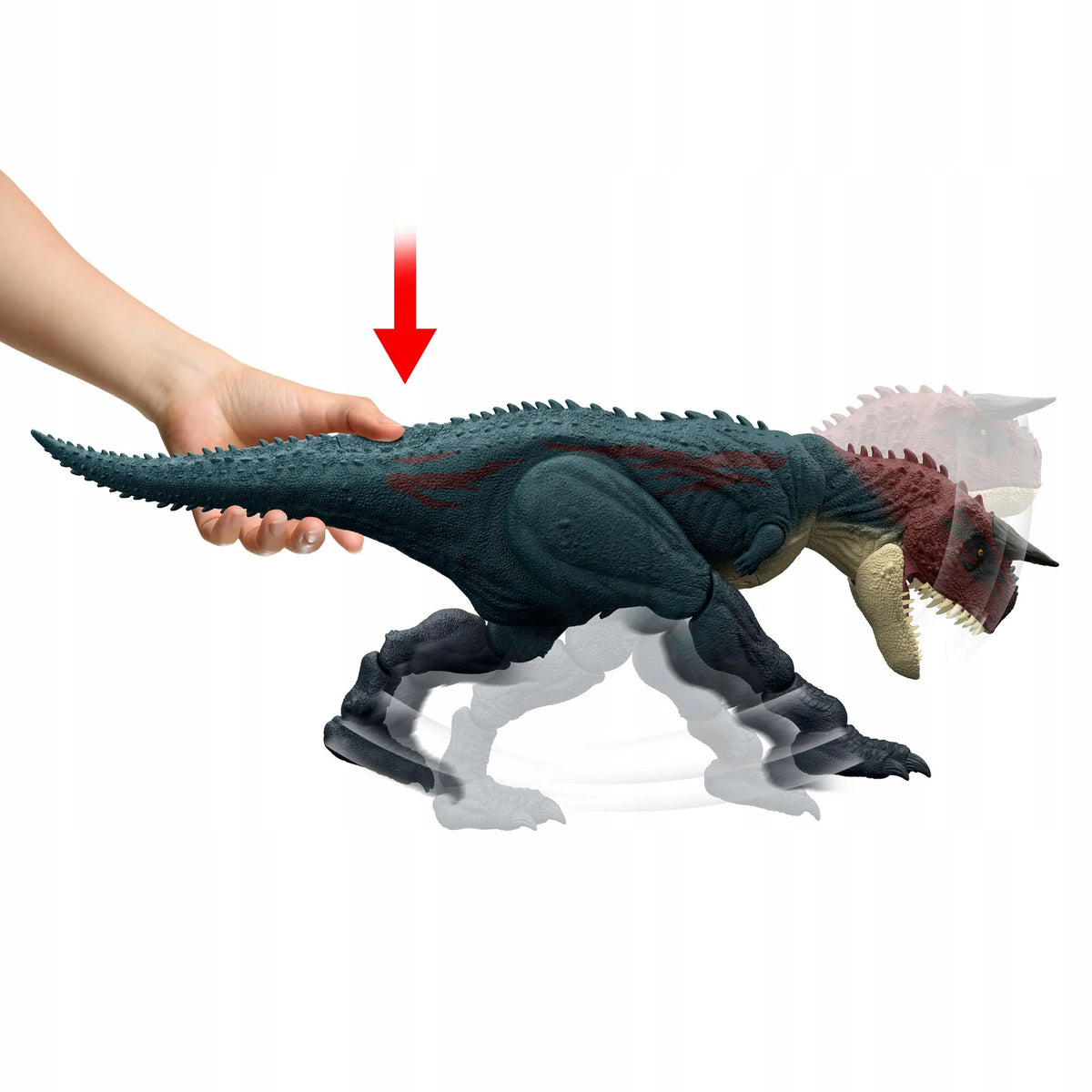 „Jurassic World Survival“ karnotauro dinozauro figūrėlė „Carnotaurus“, 20 cm, su garso efektais