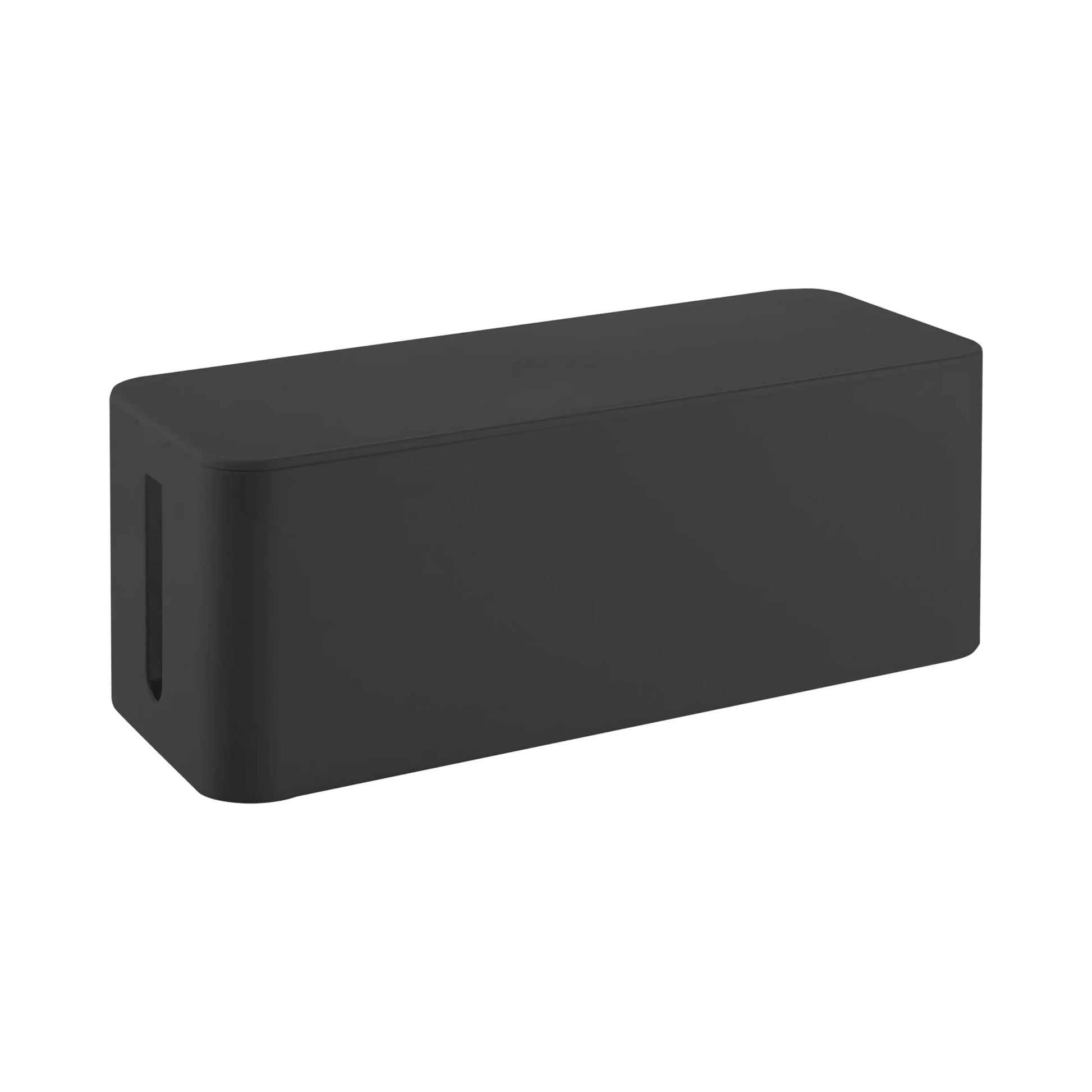 Kabelių ir laidų organizatorius, dėžutė su dangteliu, 40x13x15 cm, juodas