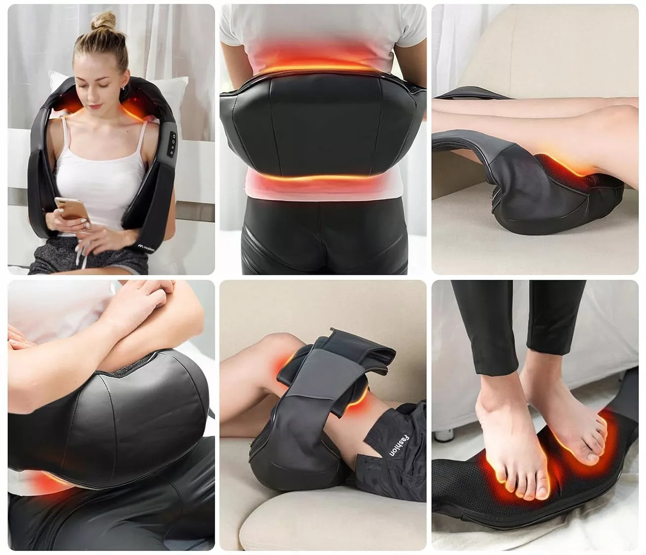 Kaklo, nugaros ir kūno masažuoklis MalTec PRO-Comfy30W-02 Shiatsu su šildymo funkcija
