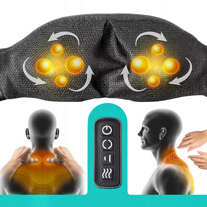 Kaklo, nugaros ir kūno masažuoklis MalTec PRO-Comfy30W-02 Shiatsu su šildymo funkcija