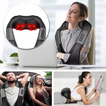 Kaklo, nugaros ir kūno masažuoklis MalTec PRO-Comfy30W-02 Shiatsu su šildymo funkcija