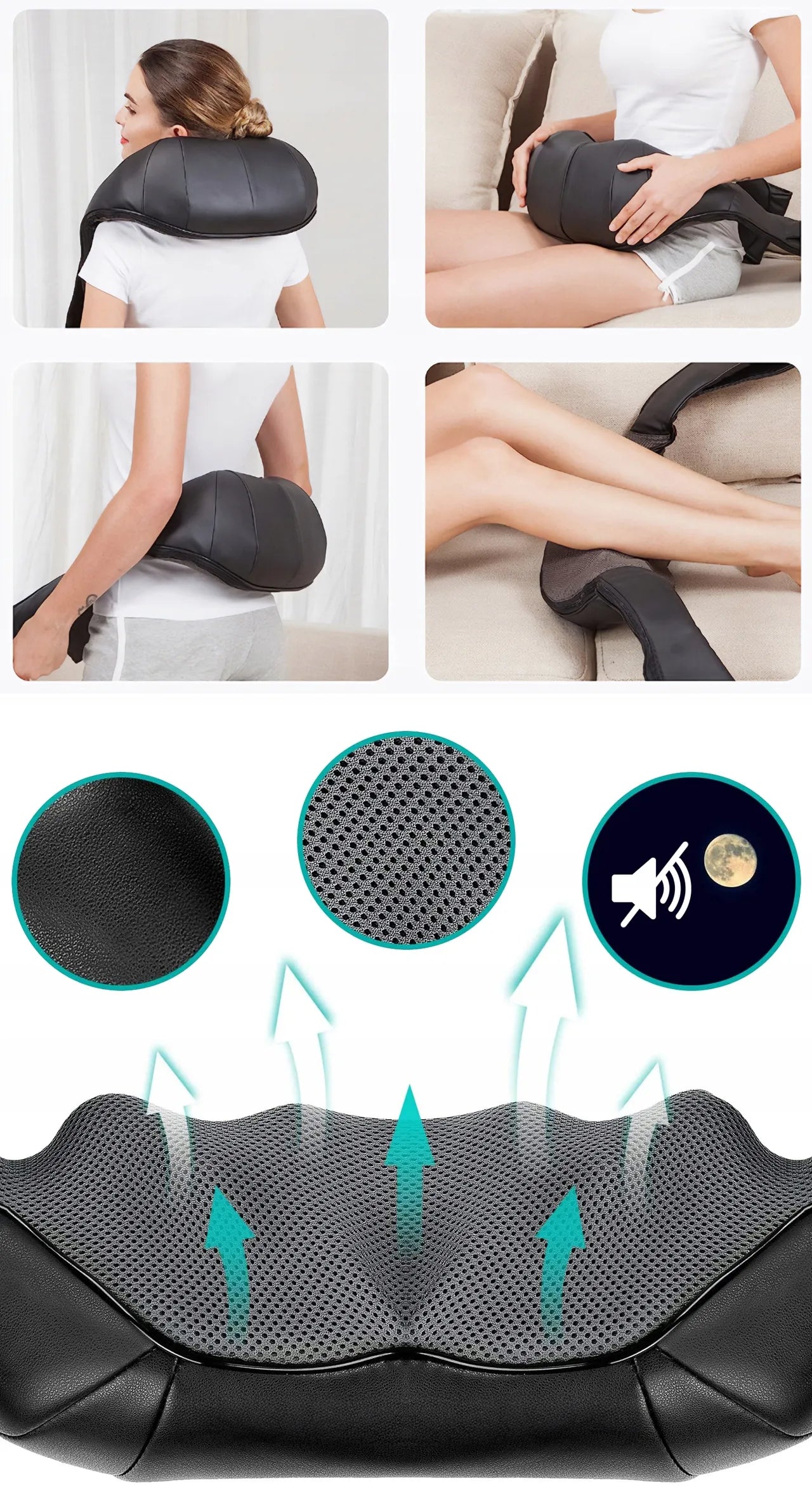 Kaklo, nugaros ir kūno masažuoklis MalTec PRO-Comfy30W-02 Shiatsu su šildymo funkcija