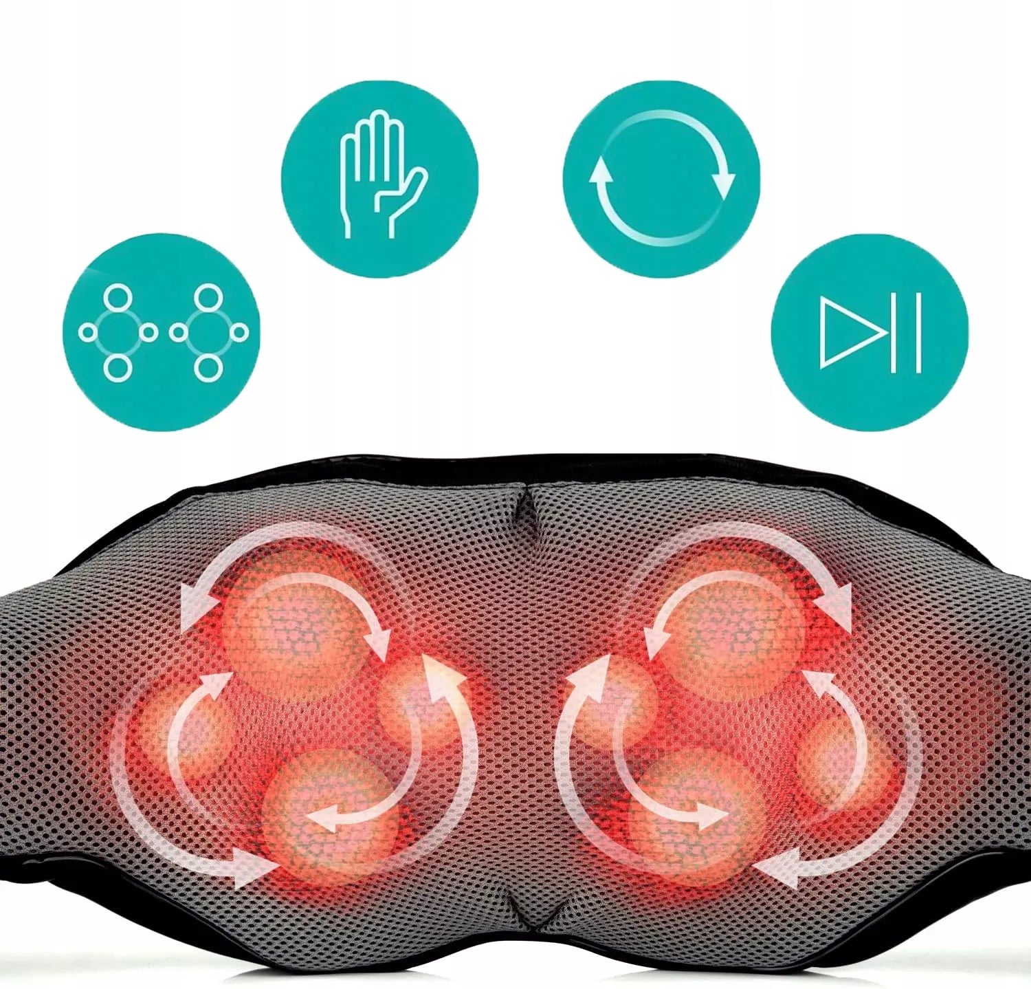 Kaklo, nugaros ir kūno masažuoklis MalTec PRO-Comfy30W-02 Shiatsu su šildymo funkcija
