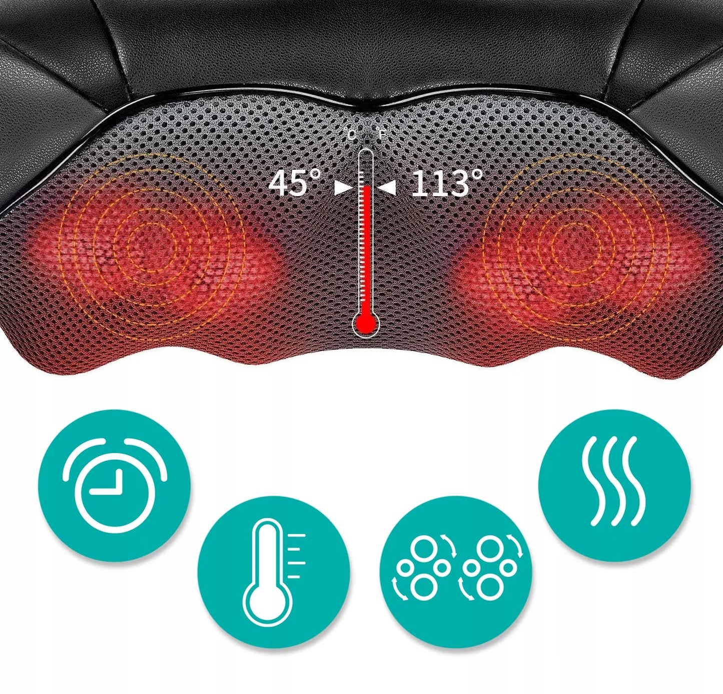 Kaklo, nugaros ir kūno masažuoklis MalTec PRO-Comfy30W-02 Shiatsu su šildymo funkcija
