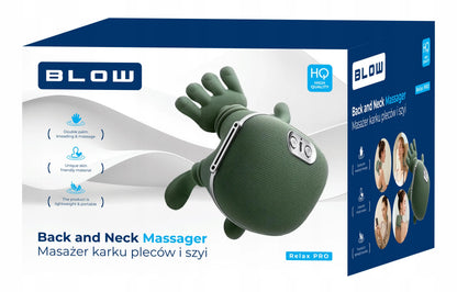 Kaklo, pečių ir blauzdų masažuoklis Shiatsu su šildymu, belaidis, minkymo funkcija