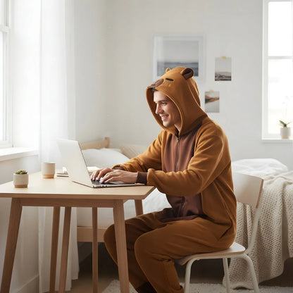 Kapibaros kigurumi pižama „onesie“, kostiumas, S dydis, 145–155 cm