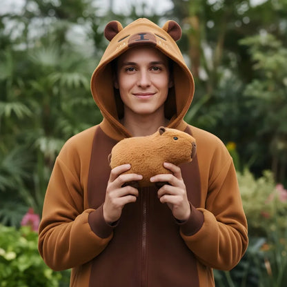 Kapibaros kigurumi pižama „onesie“, kostiumas, S dydis, 145–155 cm