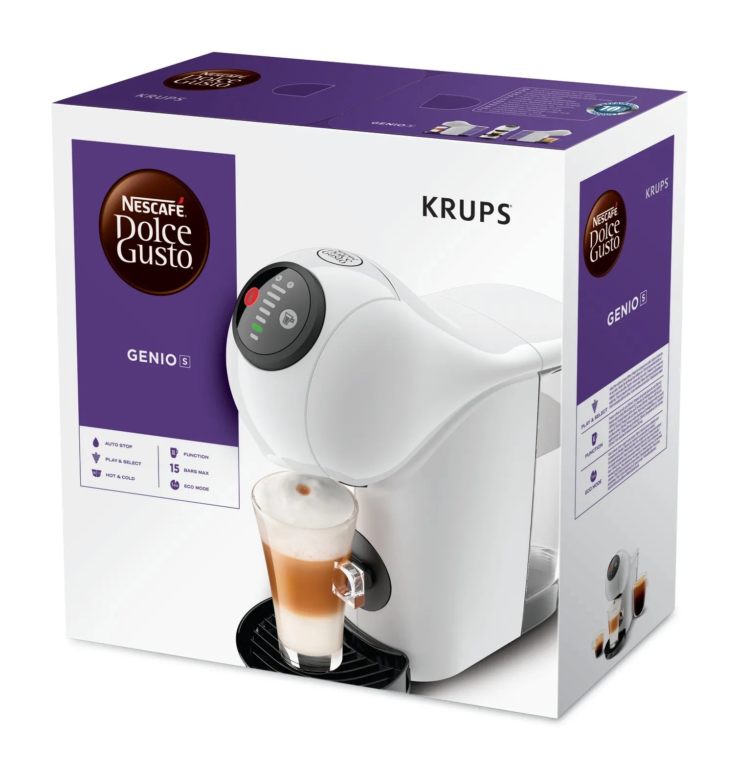 Kapsulinis kavos aparatas Krups Dolce Gusto Genio S 15 bar – baltas hitas!