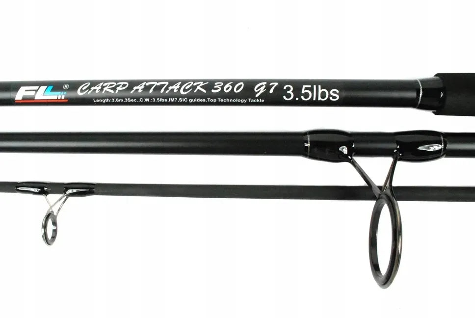 Karpinė meškerė FL ATTACK CARP 360, 3,6 m, 3,5 lb, karpiams ir dugninei žvejybai