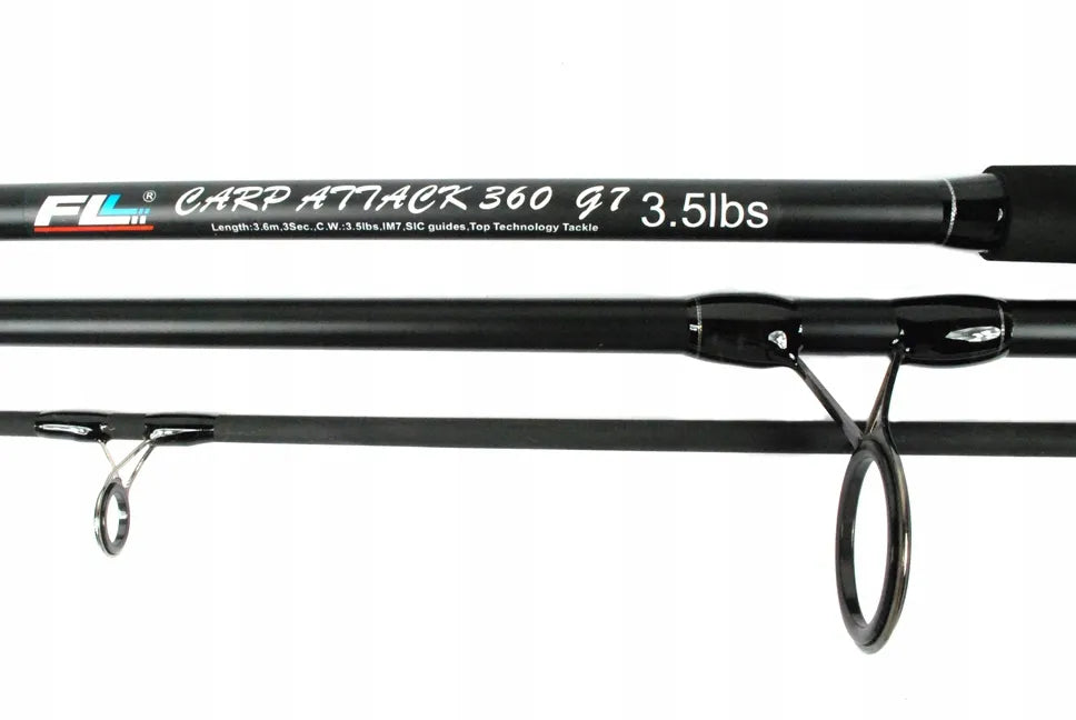 Karpinė meškerė FL ATTACK CARP 360, 3,6 m, 3,5 lb, karpiams ir dugninei žvejybai