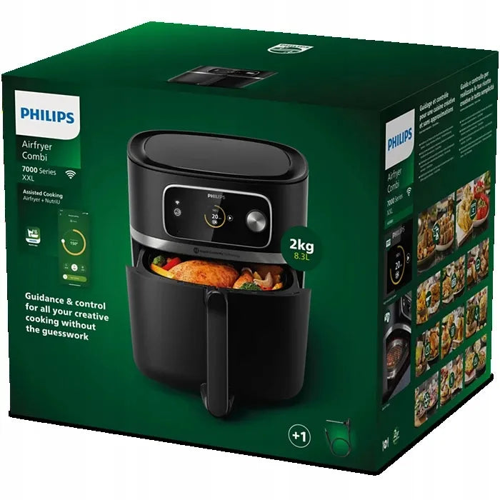 Karšto oro gruzdintuvė Philips Ovi HD9880/90 su maisto termometru
