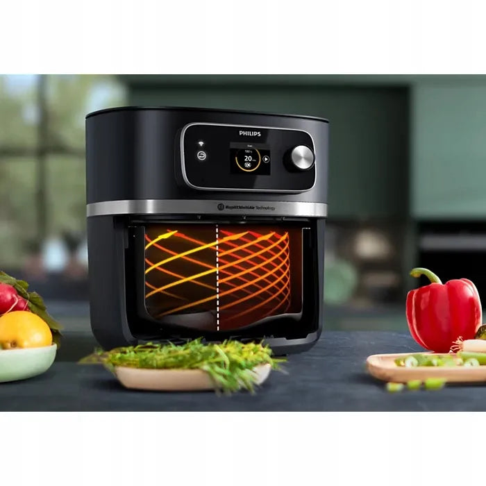 Karšto oro gruzdintuvė Philips Ovi HD9880/90 su maisto termometru