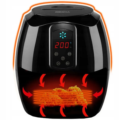 Karšto oro gruzdintuvė Zeegma Knapper 1400W, dubuo 3,2L ir krepšelis 2,6L