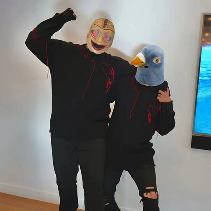 Karvelio kaukė juokinga cosplay Helovinas kostiumas tikroviška dovana